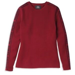 Harley-Davidson Women's Jacquard Long Sleeve Knit Sweater - Cabernet
